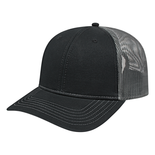 Color Block Trucker Hat with Mesh Back